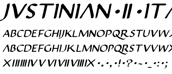 Justinian 2 Italic font